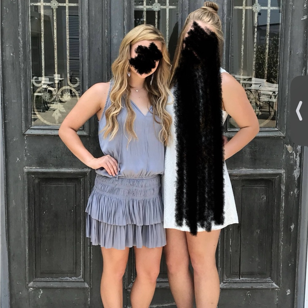 Pleated mini dress